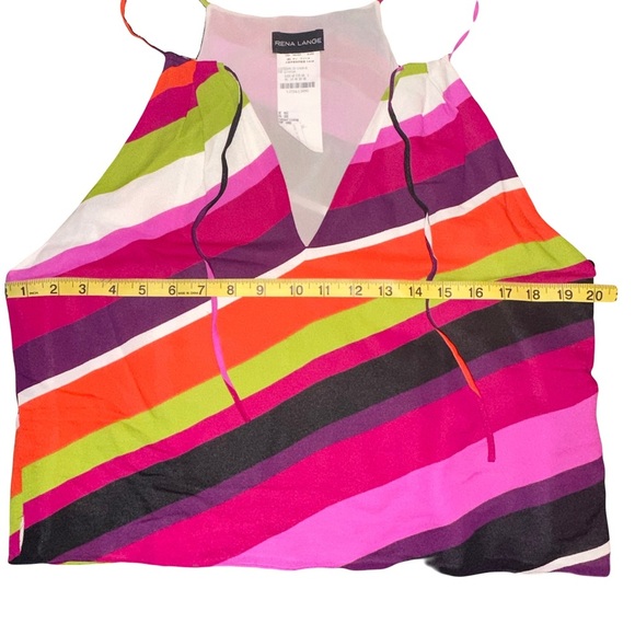 Rena Lange Lined Silk Sleeveless Blouse Multicolor Large Measurements Included - Picture 7 of 7